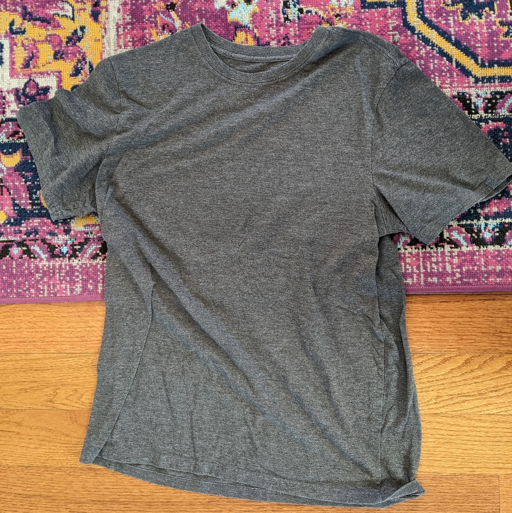 Athletic Works Gray Performance Blend Tee T-Shirt Soft Unisex Men's Size M